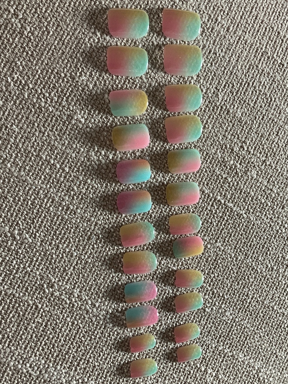 Multi-Color Pastel Ombre Press-On Nail Set - - Picture 8 of 8